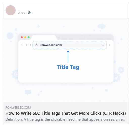 social media post on ronwebseo blog
