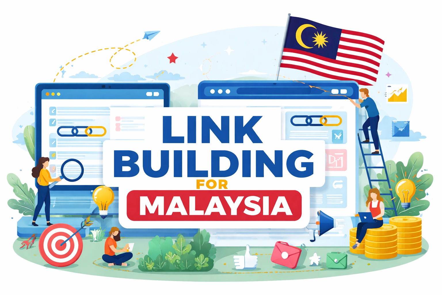 Illustration showing Link Building for Malaysia Businesses